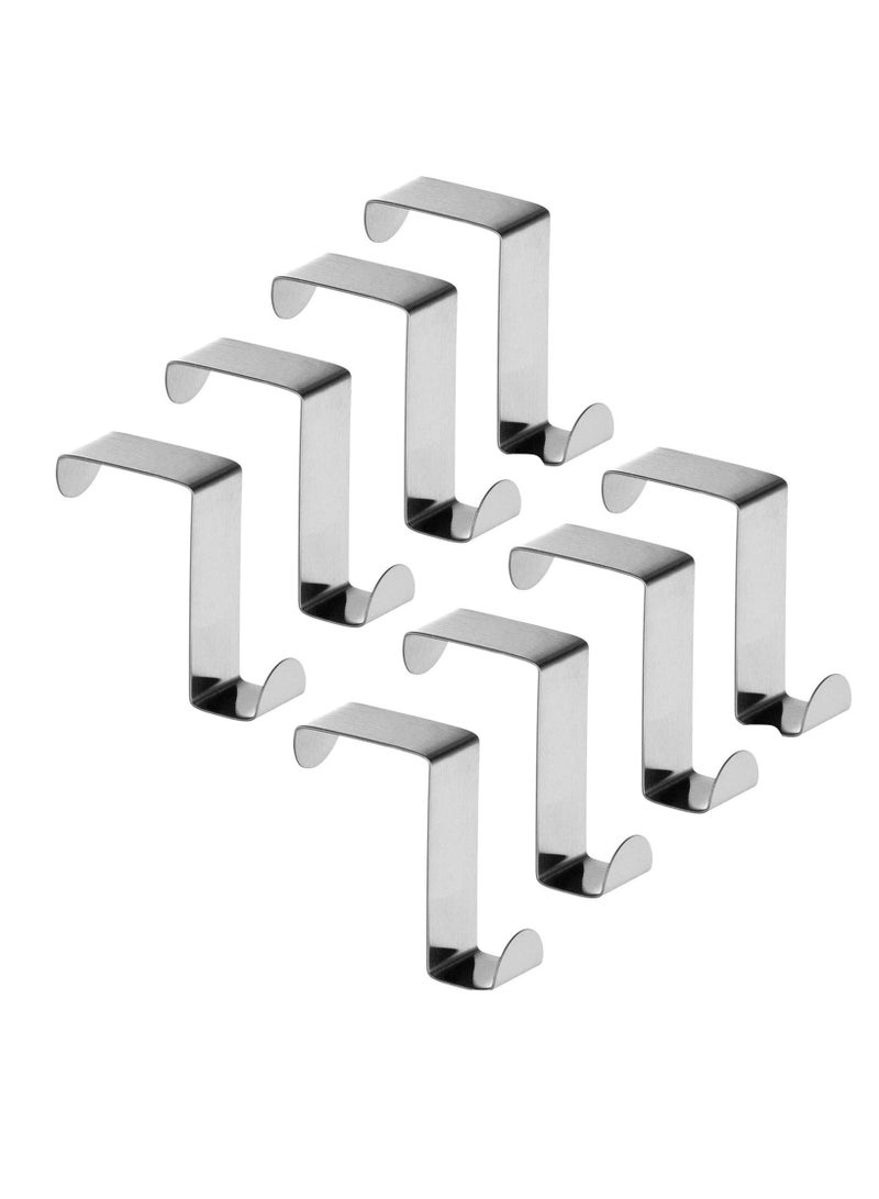 Barakah Bathroom Hook, Towels Over Door Hooks Over Door Hanger for Coat Stand, Towel, Clothes Coat Hooks for Bedroom, Clothes Hangers Helps for Tidy Rooms and Saves, 8PACK - Image 1