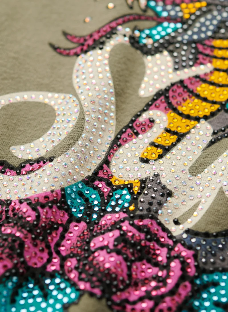 سوبر دراي Tattoo Script Relaxed Tshirt