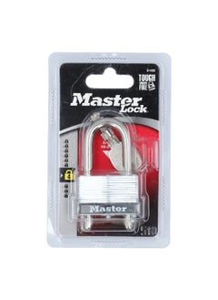 Master Lock Steel Rust-Resitant Shackle Adjustable Laminated Key Padlock Multicolour 14 x 3 x 9 cm 510D 