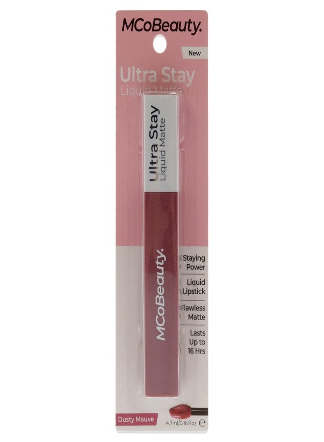 MCoBeauty Ultra Stay Matte Liquid Lipstick - Creamy Formula That Lasts Up To 16 Hours - Delivers Flawless, High-Impact Color In A Matte Finish - Unique Arrow Applicator - Dusty Mauve - 0.16 Oz - Image 1