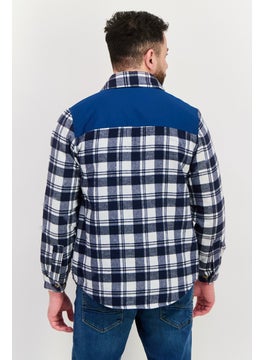 Avalanche Men Plaid Jacket Shirt, Navy  - Image 2