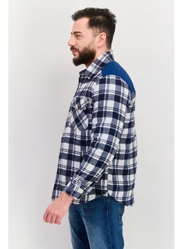 Avalanche Men Plaid Jacket Shirt, Navy  - Image 3