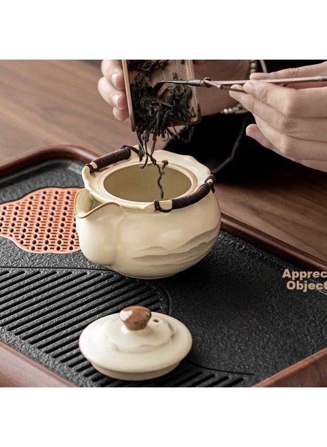 Tangfeng Ru Kiln Tea Set With Tea Tray, High-end Kung Fu Tea Set Including Gaiwan, Teapot, And Cups For Drinking And Brewing Tea - Image 3