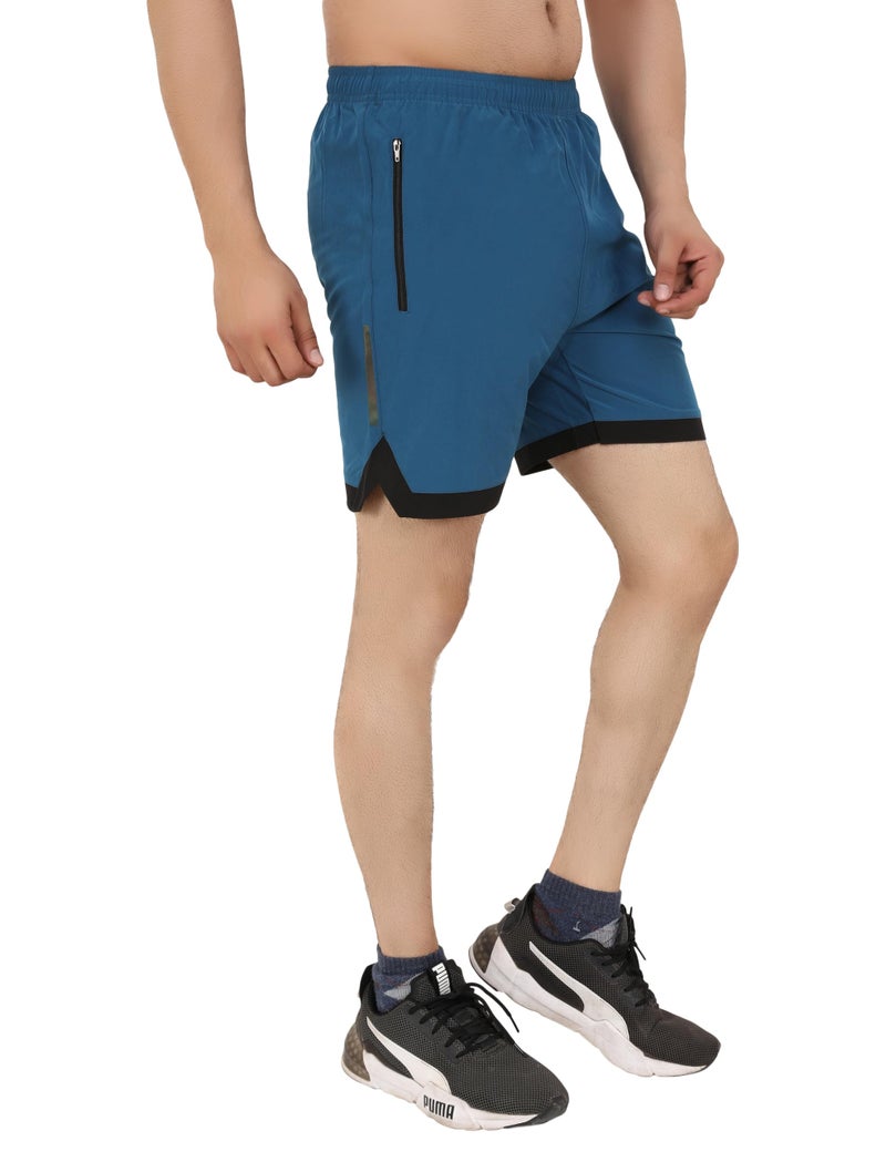 GYMIFIC Athletic Shorts for Men with Pockets and Elastic Waistband Quick Dry Activewear (XXL, T.Blue) - Image 5