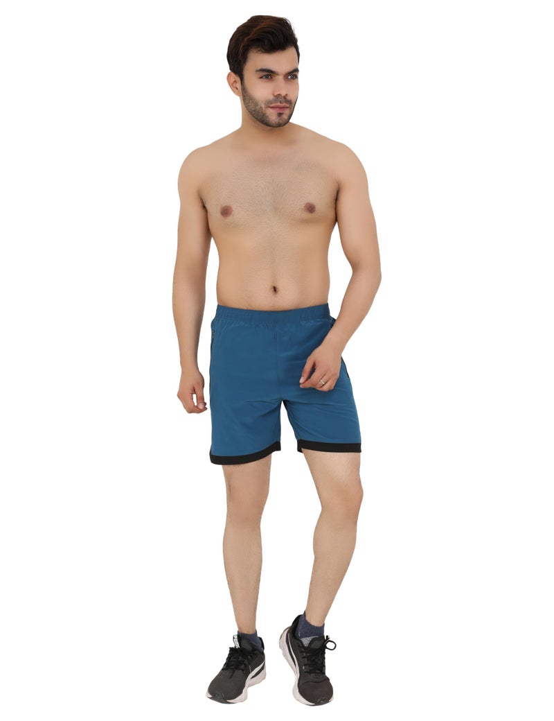 GYMIFIC Athletic Shorts for Men with Pockets and Elastic Waistband Quick Dry Activewear (XXL, T.Blue) - Image 2