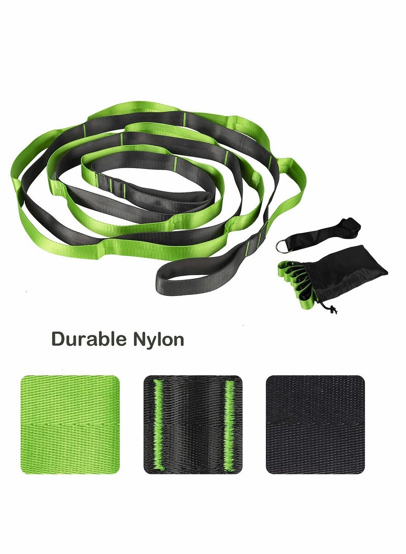 إكسفور Stretch Band Strap, Elastic Exercise Stretching Band with 12 Loops for Yoga Physical Therapy Dance Workout Fitness, Stretch Assist - Light Resistance Band for Strength Flexibility Training - Image 4