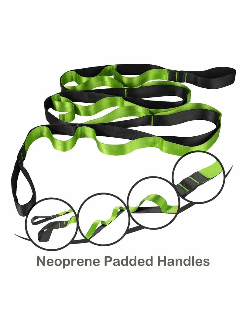 إكسفور Stretch Band Strap, Elastic Exercise Stretching Band with 12 Loops for Yoga Physical Therapy Dance Workout Fitness, Stretch Assist - Light Resistance Band for Strength Flexibility Training - Image 3