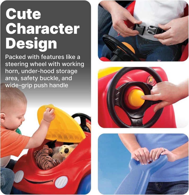 Step2 Push Around Buggy 10th Anniversary Ride-On – Toddler Push Car with Seat Belt, Horn & Storage (Ages 18–36 Months) - Image 2