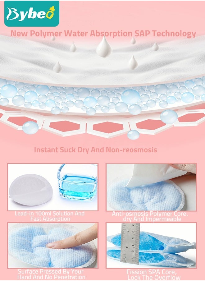 Bybeo - 100-Pieces Disposable Nursing Pads Ultra Thin And Extra Absorbent Vented Leak Proof Nozzle Pad Essentials, Portable And Individually Wrapped - Image 1