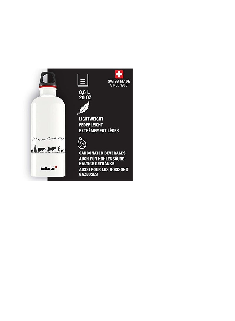 Sigg - Aluminium Water Bottle - Traveller White - Climate Neutral Certified - Suitable For Carbonated Beverages - Leakproof - Lightweight - Bpa Free - White - 0.6 L - Image 3
