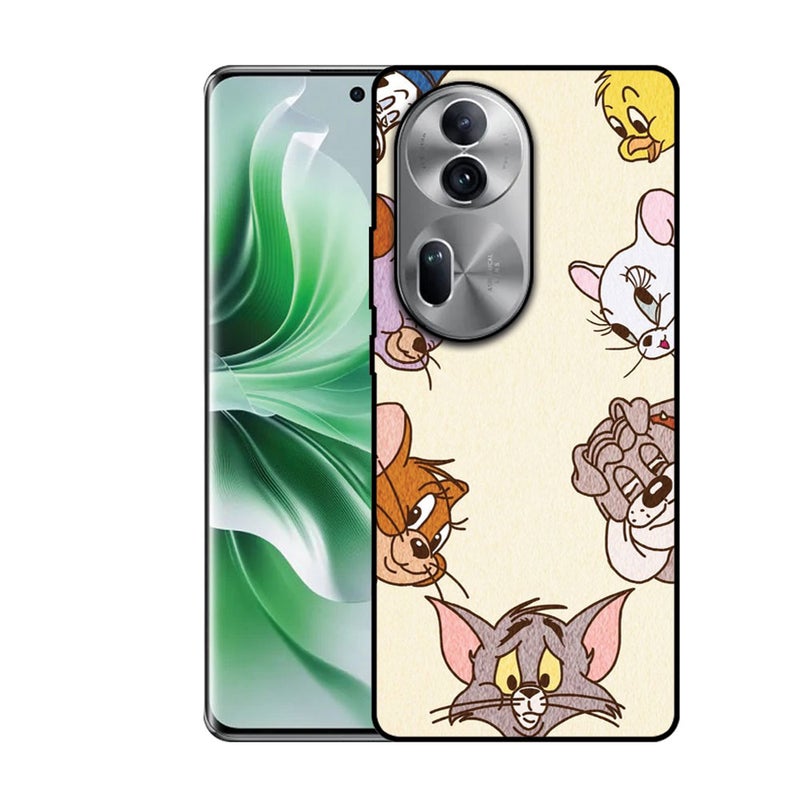EYE CATCH Printed Protective Case Cover For Oppo Reno 11-  Cartoon Character - Image 1