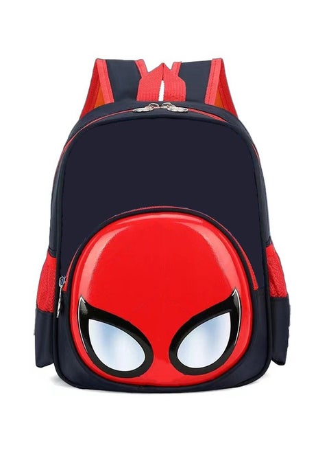 حقيبة ظهر أولاد بتصميم ويب ثلاثي الأبعاد بطابع البطل - حقيبة مدرسية حمراء وزرقاء مع لمسات سوداء، متينة وخفيفة الوزن للأطفال من 3 إلى 9 سنوات (مستوحاة من مغامرات سبايدر)