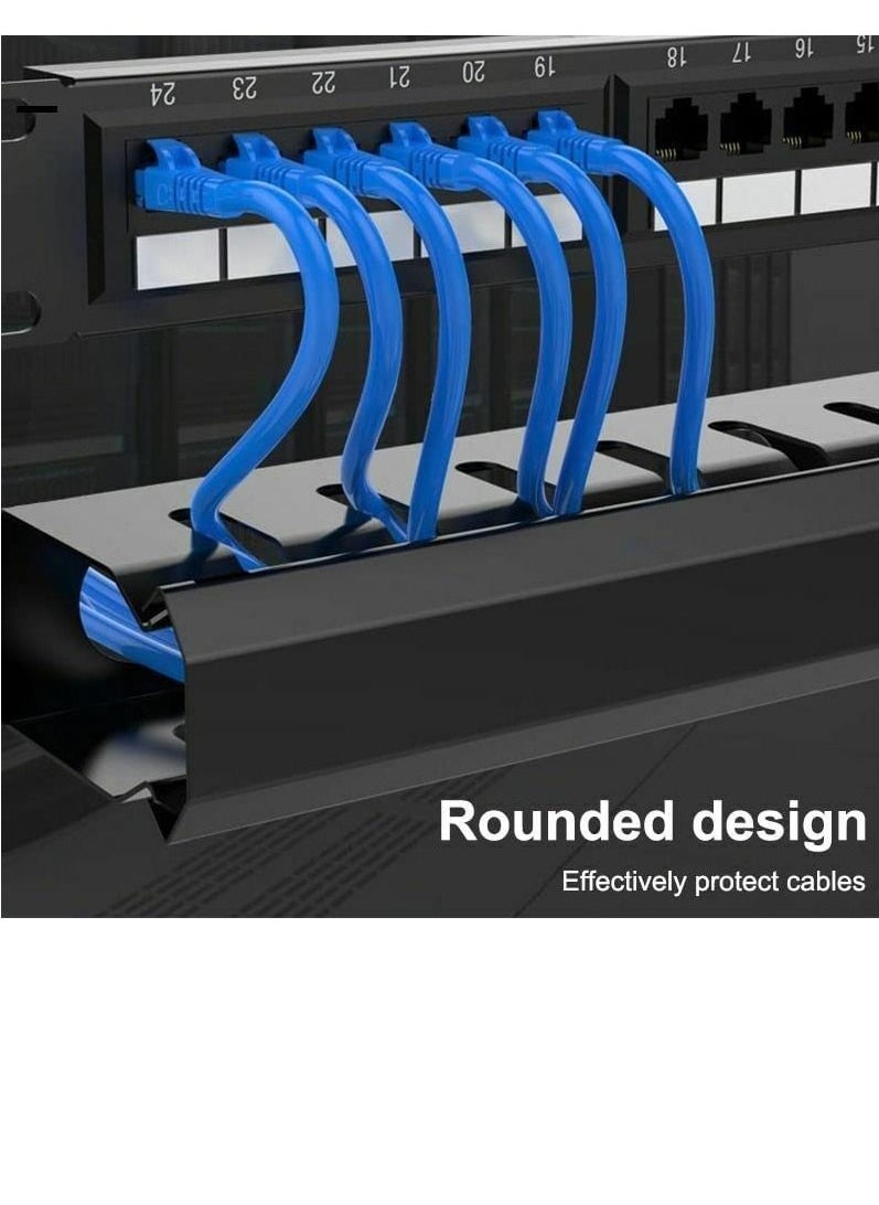 DKURVE 1U 12 Slot Plastic Cable Management for 19  inch Rack  - Image 3