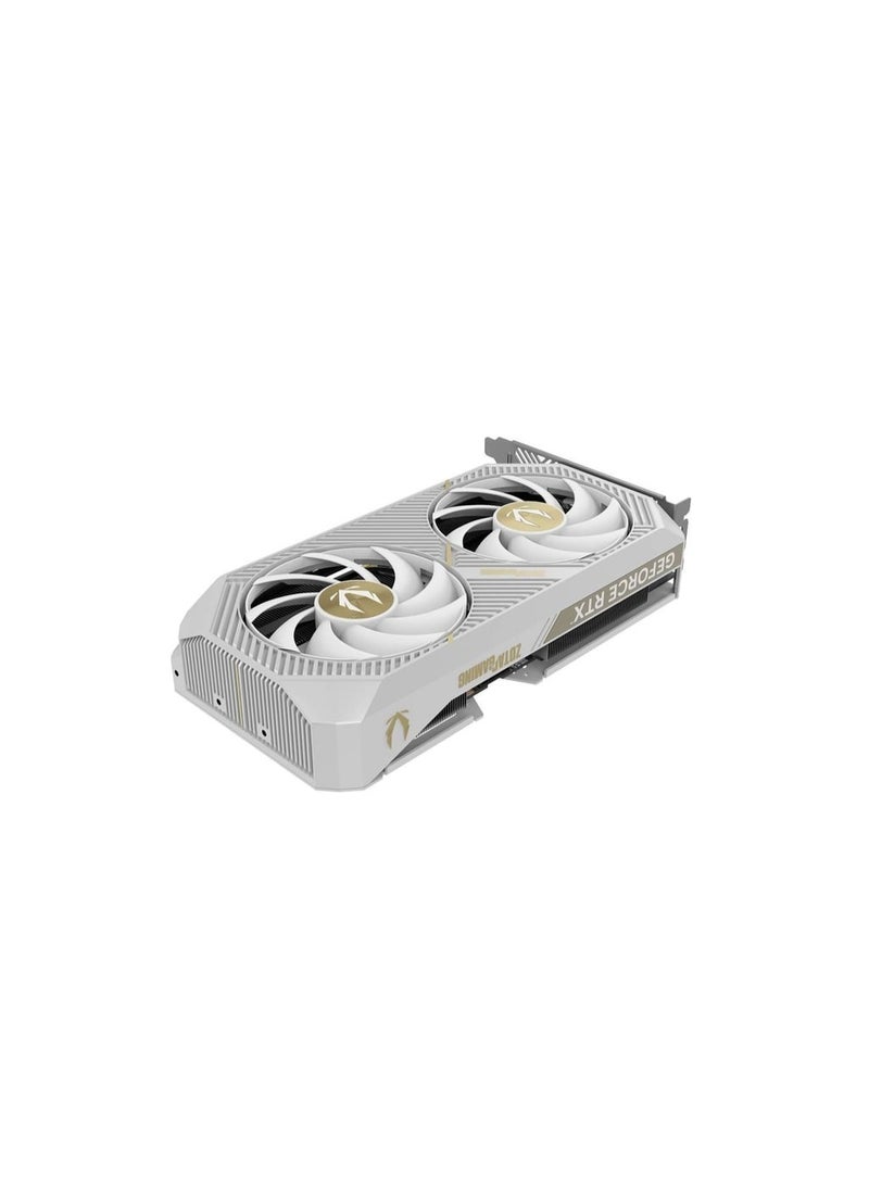 زوتاك بطاقة الرسوميات GAMING GeForce RTX 5060 Ti سعة 16 جيجابايت GDDR7، إصدار Twin Edge OC الأبيض، 4608 نواة CUDA، تعزيز 2602 ميجاهرتز، 128-بت، مروحتان IceStorm 2.0، 3x DisplayPort 2.1b، 1x HDMI 2.1b، DLSS 4 وتقنية تتبع الأشعة، وحدة معالجة رسومات مدمجة SFF، أبيض | ZT-B50620Q-10M - Image 5