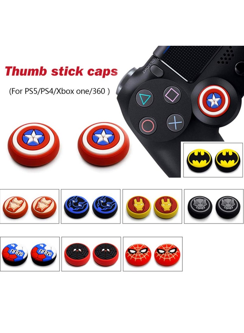 6Pcs Analog Thumb Grip Stick Cover, Wireless Controllers Game Remote Joystick Cap, Fantastic Non-Slip Silicone Handle Protection Cover for PS5/PS4/Xbox one/360/Nintendo Switch PRO - Image 4
