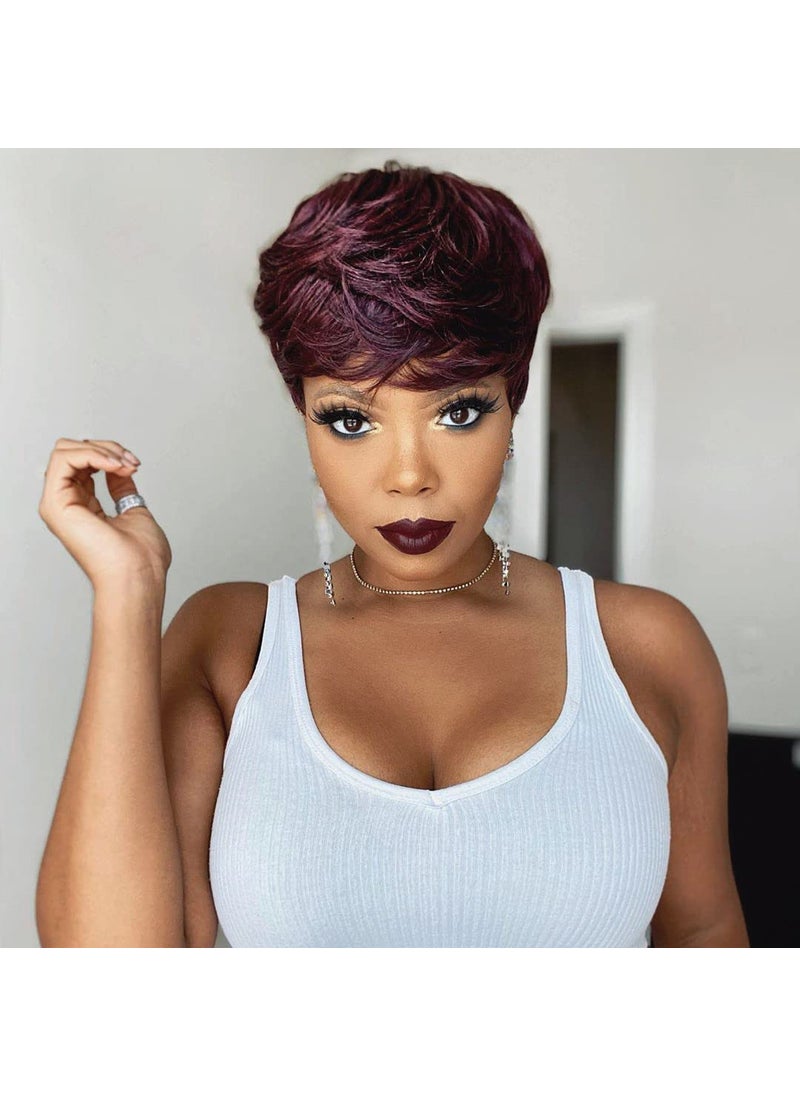 BeiSDWig Short Pixie Haircut Synthetic Short Wigs for Black Women Short Hairstyles for Women Wig Short Hair BeiSDWig1069 