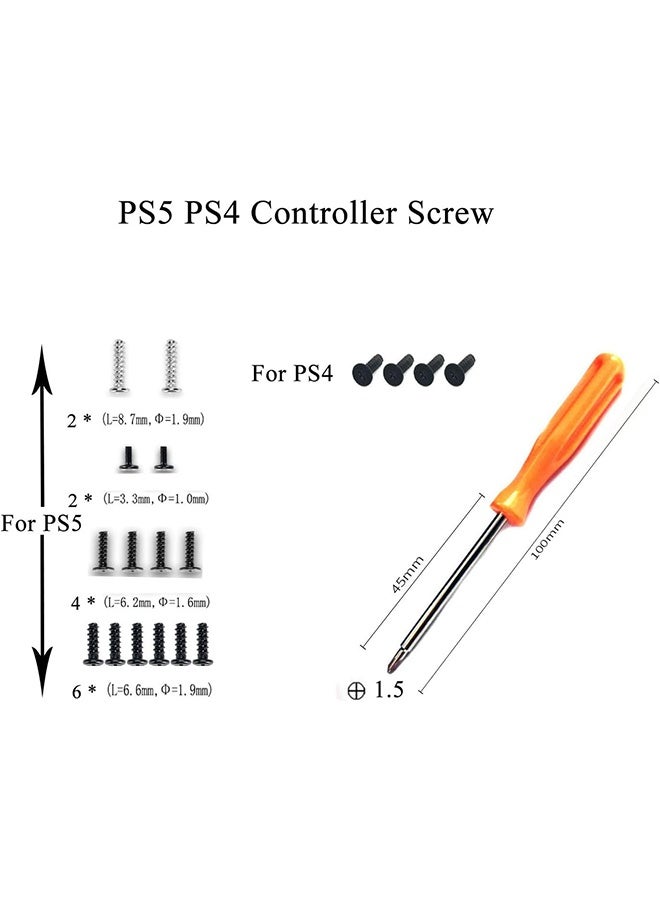 Lemon Screws Set for PS4 PS5, Xbox one/series X Controller Install Repair Screws and Phillips T6 T8 Screwdrivers Open Shell Tool - Image 3