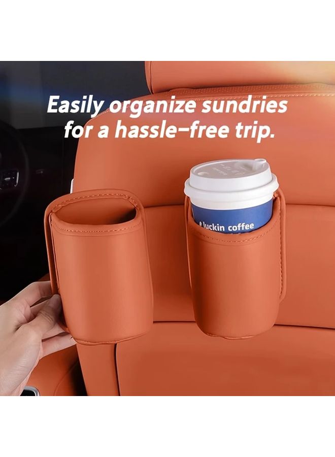 Red Car Cup Holder Organizer Multifunctional Storage Box For Vehicle Interior - Image 2