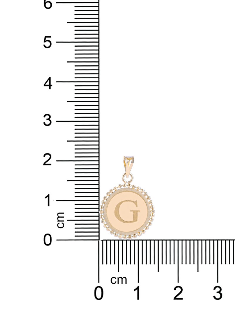 BAFLEH JEWELLERY 21K Gold 'G' Pendant Necklace - Image 3