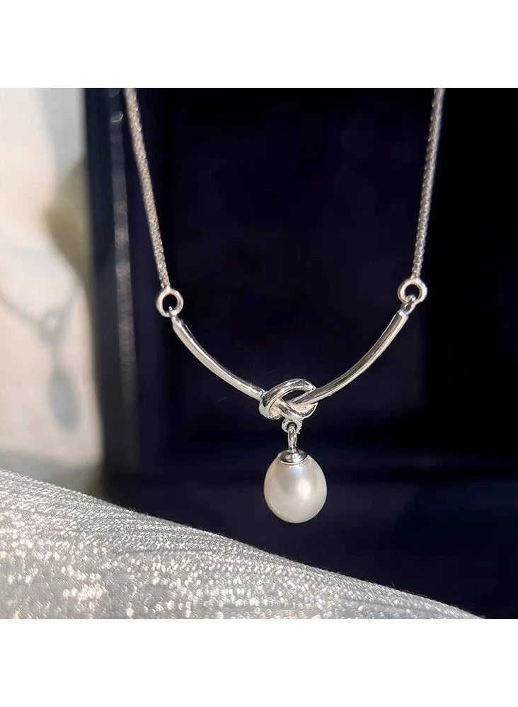Goolsky Moonlight Teardrop Pearl Necklace – Dainty Luxury Minimalist Choker for Girls & Best Friends  - Image 1