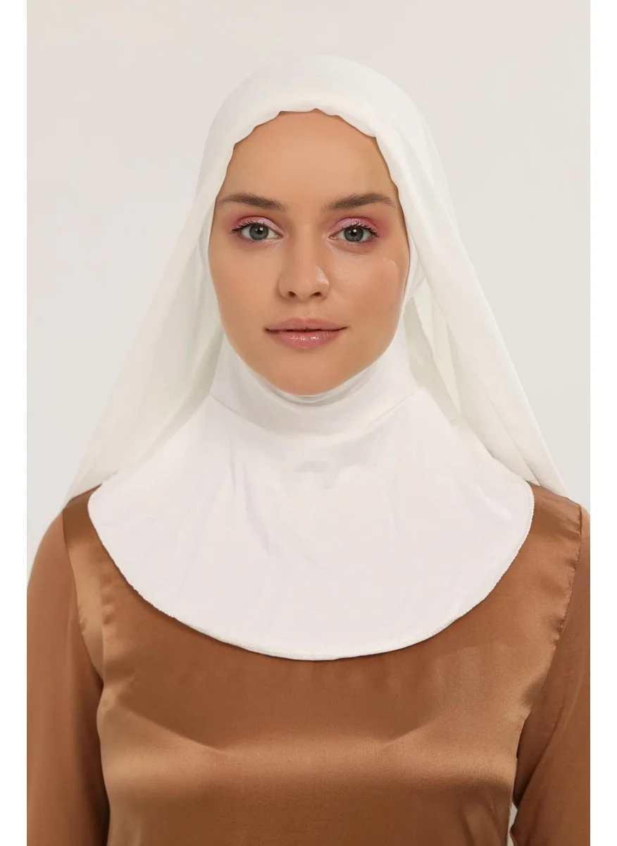 Altobeh Ready Practical Luxury Neck Collar Bonnet Chiffon Shawl