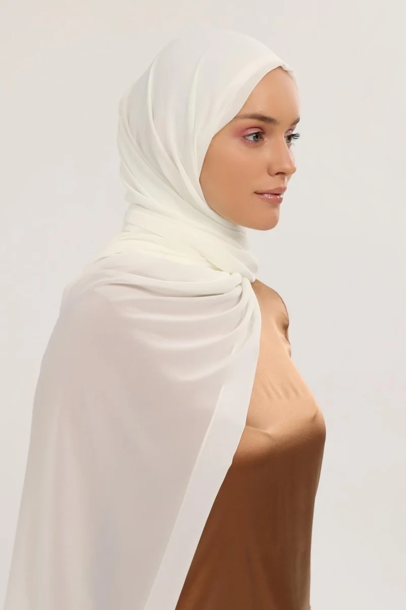 Altobeh Ready Practical Luxury Neck Collar Bonnet Chiffon Shawl
