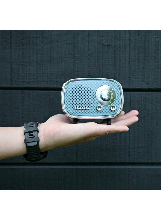 Crosley Cr3039Atn Rondo Retro Portable Rechargeable Bluetooth Speaker Tourmaline  - Image 4