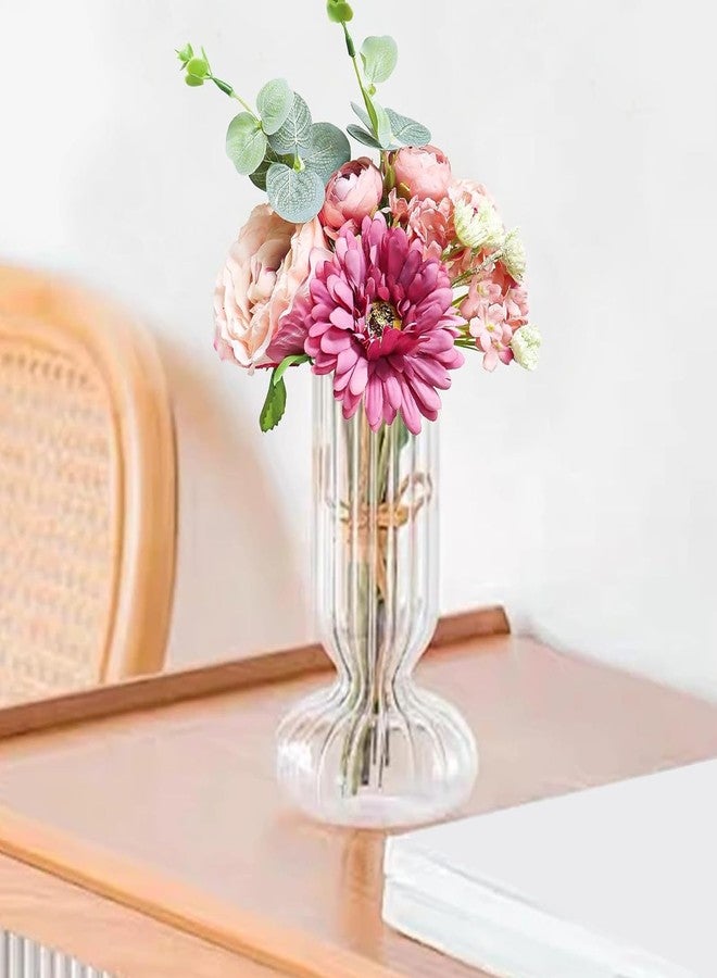 Zerzsy Artificial Flowers Bouquets, 4PCS Mixed Pink Artificial Peonies,Fake Flower Holding Flowers Wedding Bouquet for Bride Spring Home Desk Decor - Image 5