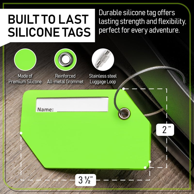 Untethered Untethered 4-Pack Luggage Tag Set | Luggage Tags, Luggage Tags for Suitcases, Bag Tag, Luggage Tags 4 Pack, Suitcase Tags, Identifiers Travel Bag Tags for Luggage, Name Travel Tags for Luggage  - Image 5