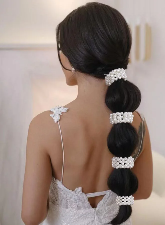 Take Two Set of 4 - Pearl Embellished Hair Ties