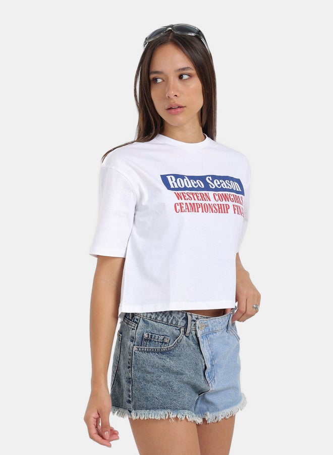Carina Off White Printed T-Shirt - Image 3