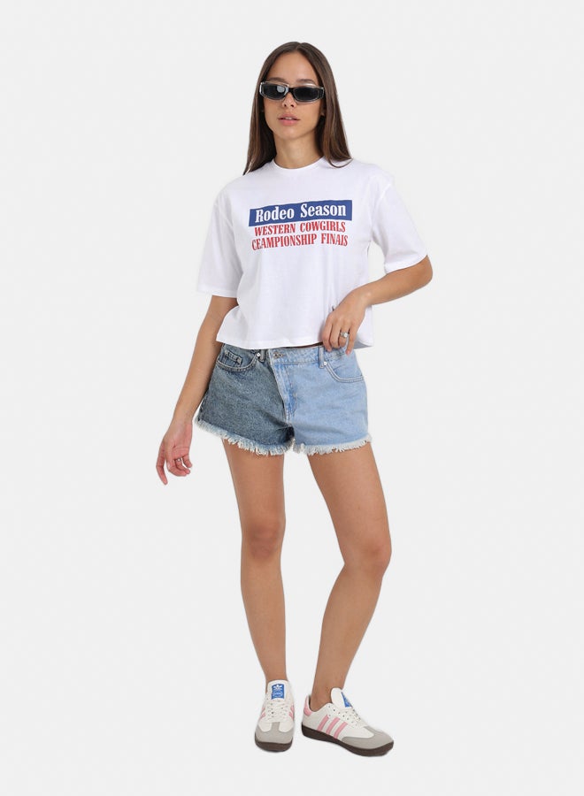 Carina Off White Printed T-Shirt - Image 5