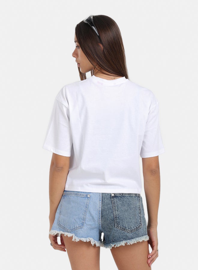 Carina Off White Printed T-Shirt - Image 2