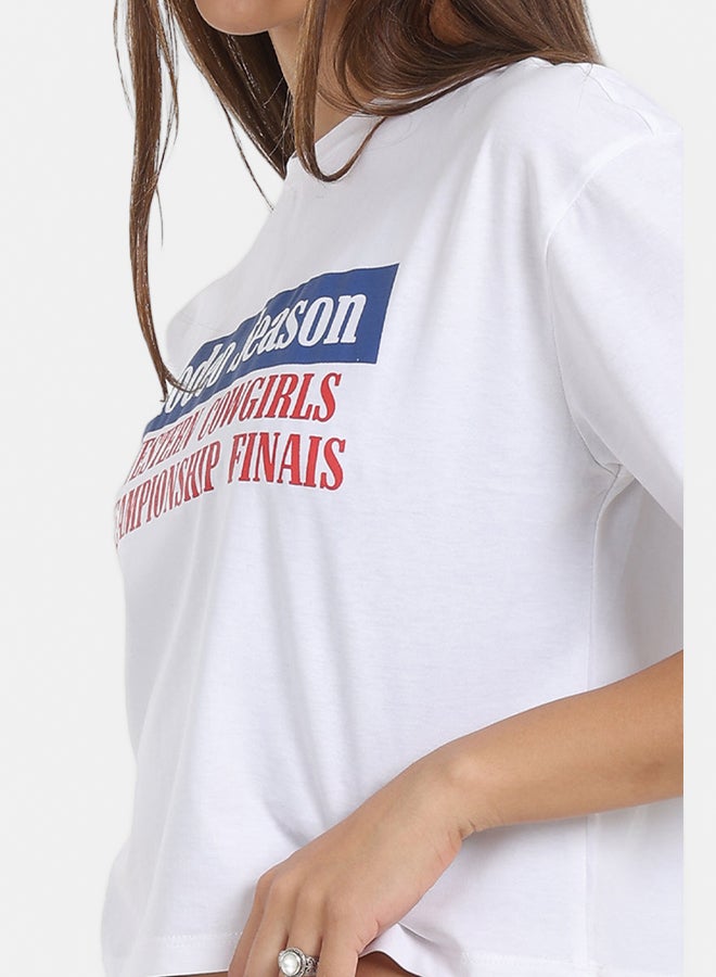 Carina Off White Printed T-Shirt - Image 4
