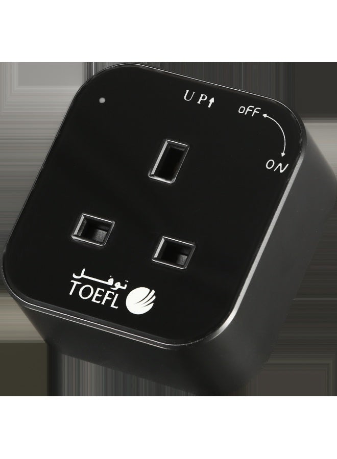 TOEFL Triple Conduit Socket Head – Square – Stone Black – 13A, TOEFL - Image 2