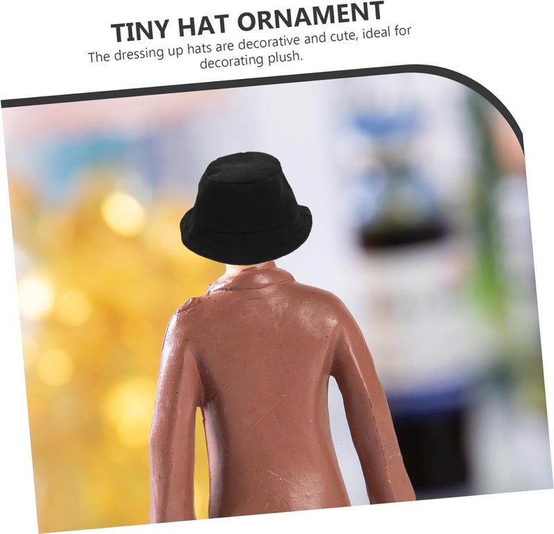 Doll Dress Up Cap Hat Cute Miniature Fisherman Hat for Dolls Lightweight DIY Mini Hats for Doll Decoration and Party Accessories - Image 3