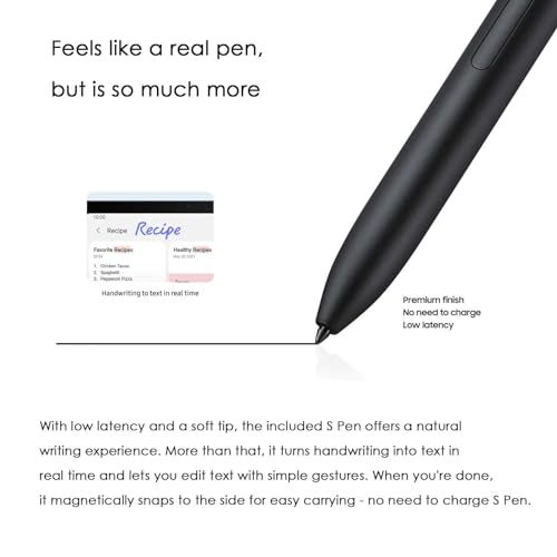 CaoXiong Tab S7 FE Pen for Samsung Galaxy Tab S7 FE S Pen Stylus Pen Replacement for Samsung Galaxy Tab S7 FE Stylus S Pen + Tips/Nibs(Black) - Image 2
