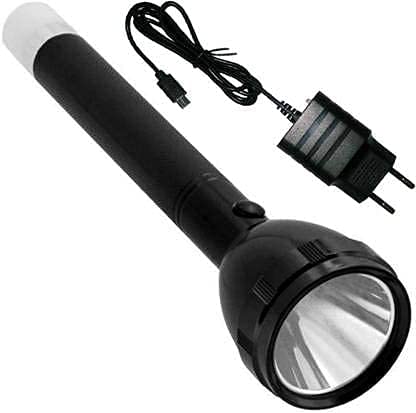 DotCom Rechargeable Aluminum Alloy Flashlight| with Three Level Lights Adjustments | Compact & Portable LED Torch Durable and Waterproof Torch Light for Camping, Hiking and Outdoors - Image 1