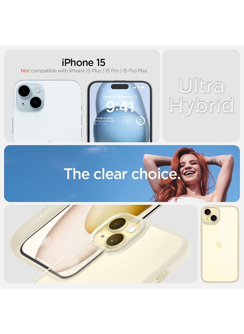 Spigen Ultra Hybrid for iPhone 15 Case Cover - Mute Beige  - Image 2
