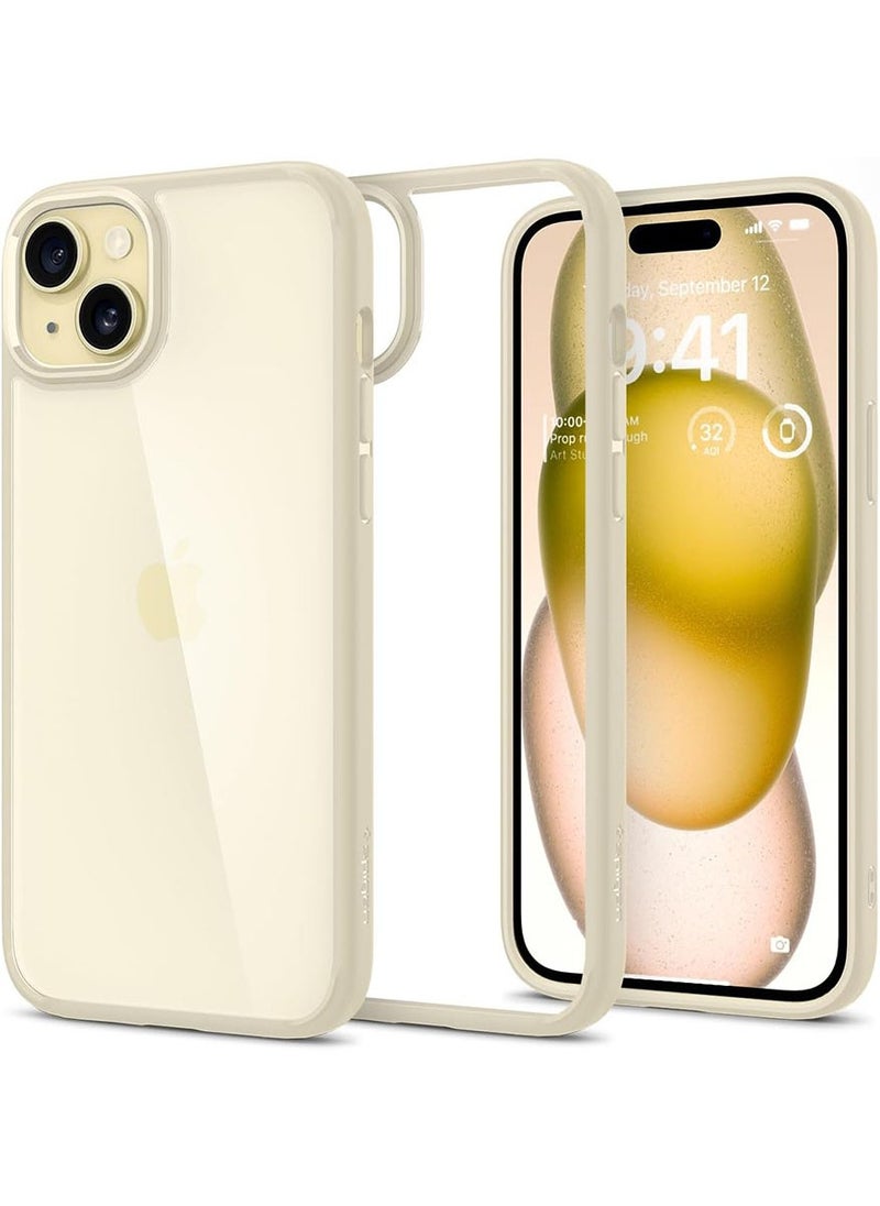 Spigen Ultra Hybrid for iPhone 15 Case Cover - Mute Beige  - Image 1