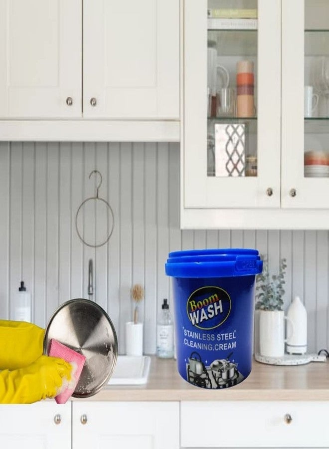 BELISMA Cream Boom Wash Stainless Steel Oven Cookware Cleaner Removing Tough Stains Rust ScaleMulti Purpose Cleaner Magic Powerful Household Kitchen Polish - Image 2