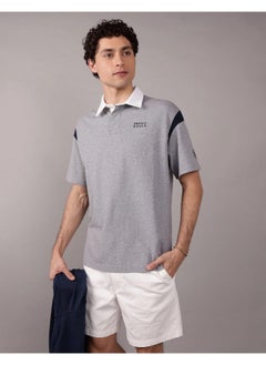 American Eagle AE Contrast Sleeve Polo Shirt  - Image 1
