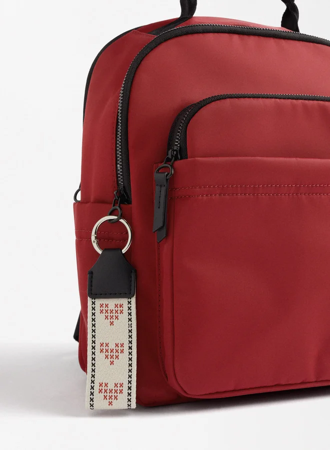 PARFOIS Nylon Backpack With Heart Pendant