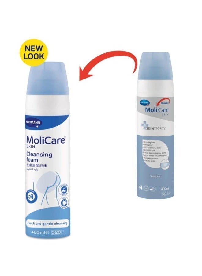 Hartmann MoliCare Skin Cleansing Foam 400ml – Gentle No-Rinse Personal Cleansing Foam - Image 4