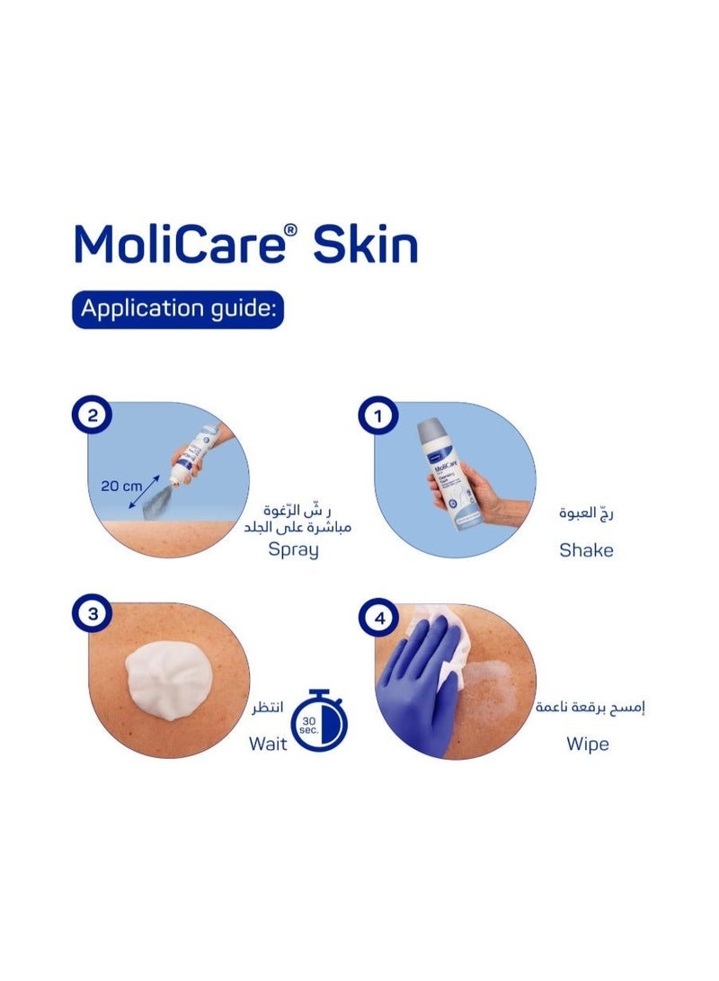Hartmann MoliCare Skin Cleansing Foam 400ml – Gentle No-Rinse Personal Cleansing Foam - Image 3