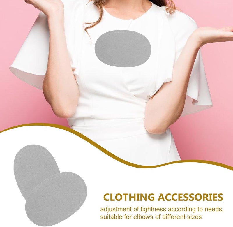 Repair Patch Elbow Patches for Sweaters 1 Pair Gray Pu Leather Garment Repair DIY Clothes Decoration - Image 3