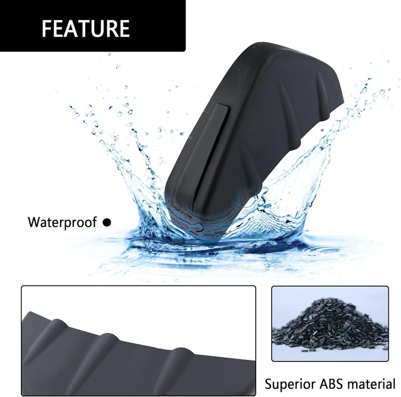 HUUSO 4 Pack Shark Fin Rear Bumper Diffuser Black, Aerodynamic Lip Kit & Spoiler Deflector for Enhanced Style & Protection Compatible with All Cars - Image 3