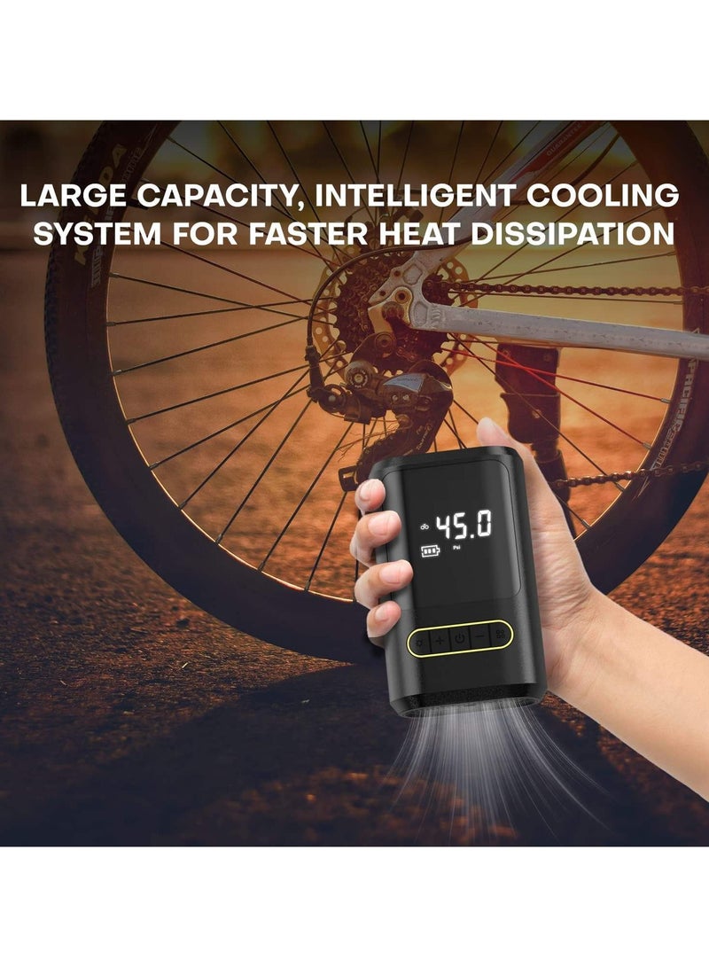 MUNTAQI Portable Digital Tire Inflator – Cordless Car Air Pump with LED Display, Rechargeable Battery & Multiple Nozzle Attachments for Cars, Bikes, Motorcycles & Sports Balls - Image 4