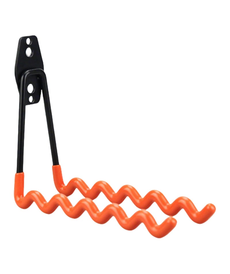 KalamkariX Tennis Racket Wall Mount, Badminton Racket Holder, Wall Mount Racket, Paddle Holder for Living Room, Tennis Paddle Holder, Orange Wave Hook (No Accessories Included) - Image 1