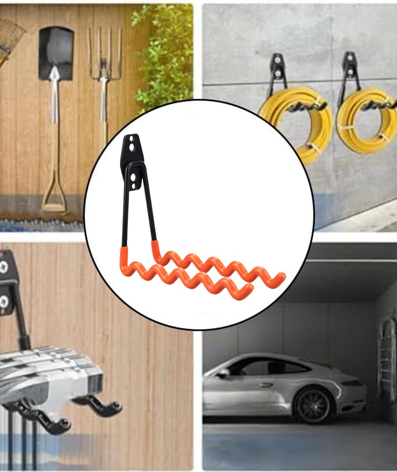 KalamkariX Tennis Racket Wall Mount, Badminton Racket Holder, Wall Mount Racket, Paddle Holder for Living Room, Tennis Paddle Holder, Orange Wave Hook (No Accessories Included) - Image 4